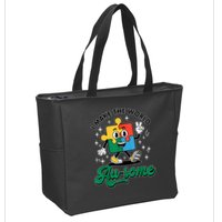 I Make The World Au-Some Autism Puzzle Boy Support Zip Tote Bag