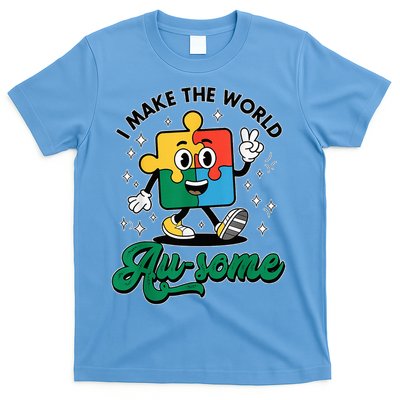 I Make The World Au-Some Autism Puzzle Boy Support T-Shirt