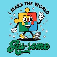 I Make The World Au-Some Autism Puzzle Boy Support T-Shirt