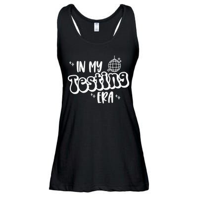 In My Testing Era, Funny Testing Teacher, Teaching Student Ladies Essential Flowy Tank