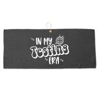 In My Testing Era, Funny Testing Teacher, Teaching Student Large Microfiber Waffle Golf Towel