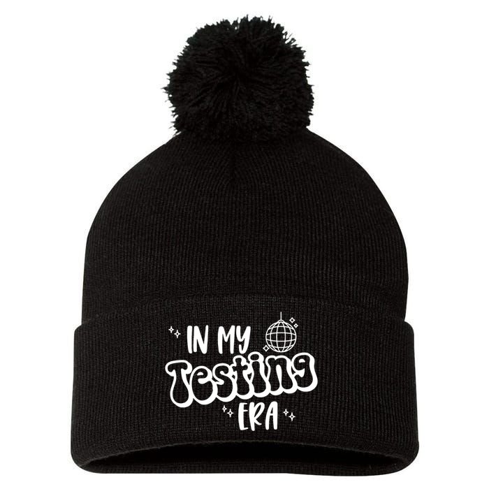 In My Testing Era, Funny Testing Teacher, Teaching Student Pom Pom 12in Knit Beanie