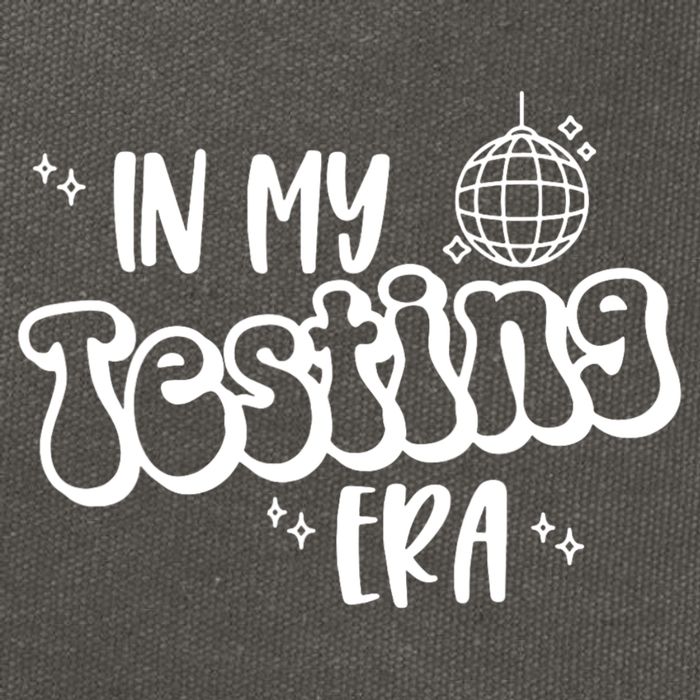 In My Testing Era, Funny Testing Teacher, Teaching Student Cotton Canvas Backpack