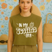 In My Testing Era, Funny Testing Teacher, Teaching Student Garment-Dyed Women's Muscle Tee