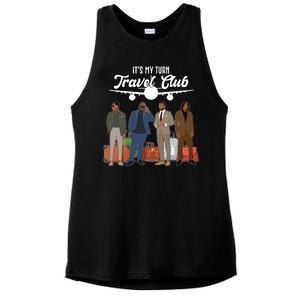 It's My Turn Travel Club Traveling Black African American Men Ladies PosiCharge Tri-Blend Wicking Tank