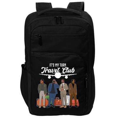 It's My Turn Travel Club Traveling Black African American Men Impact Tech Backpack