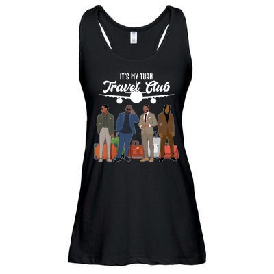 It's My Turn Travel Club Traveling Black African American Men Ladies Essential Flowy Tank