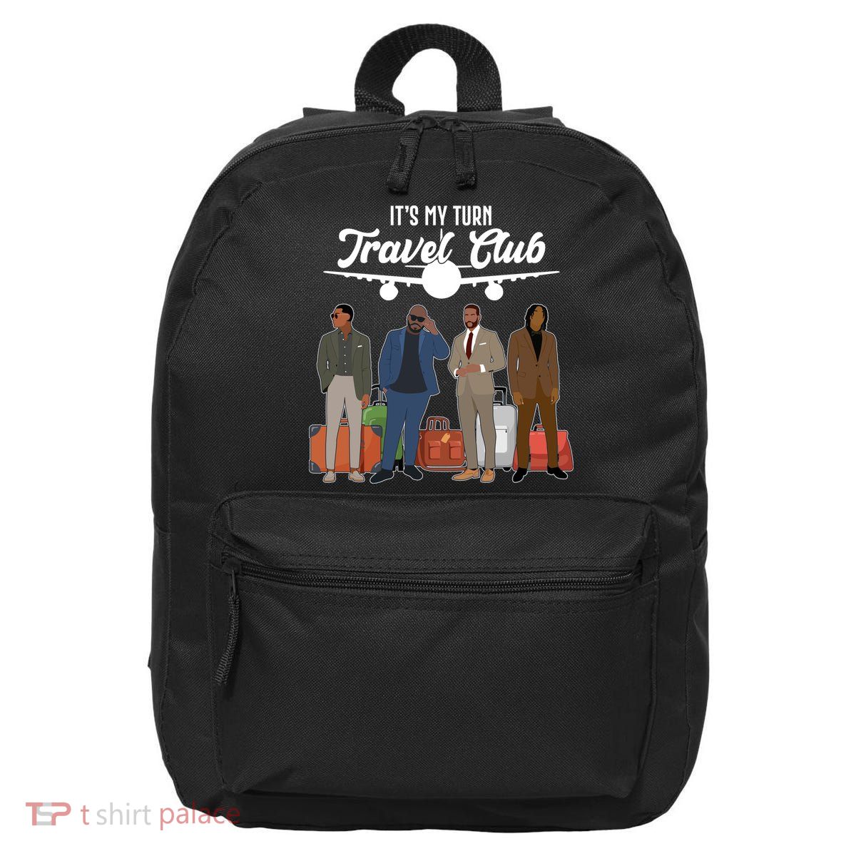 It's My Turn Travel Club Traveling Black African American Men 16 in Basic Backpack