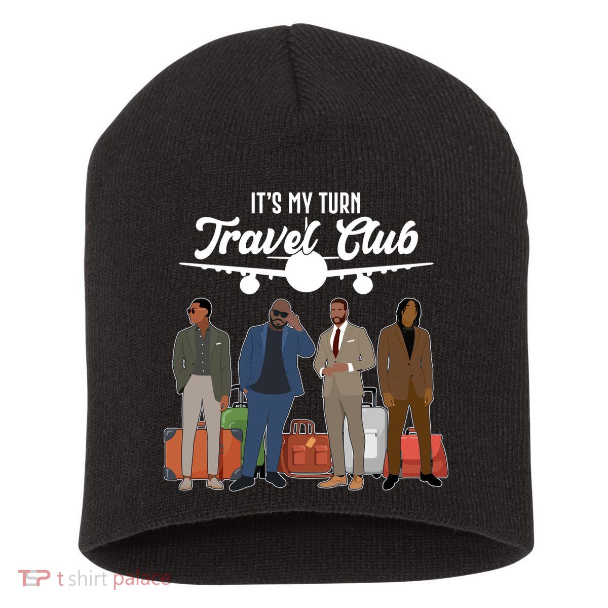 It's My Turn Travel Club Traveling Black African American Men Short Acrylic Beanie