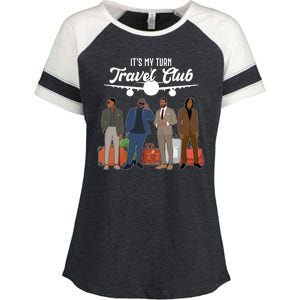 It's My Turn Travel Club Traveling Black African American Men Enza Ladies Jersey Colorblock Tee