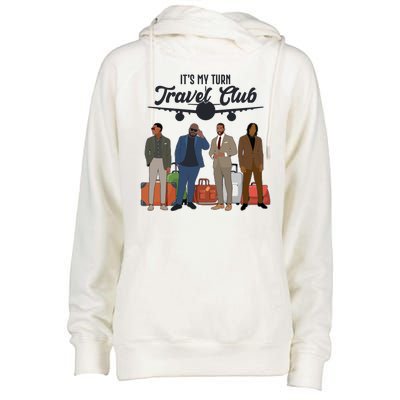 It's My Turn Travel Club Traveling Black African American Men Womens Funnel Neck Pullover Hood