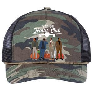 It's My Turn Travel Club Traveling Black African American Men Retro Rope Trucker Hat Cap