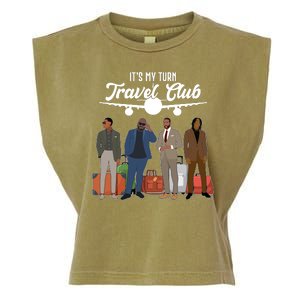 It's My Turn Travel Club Traveling Black African American Men Garment-Dyed Women's Muscle Tee