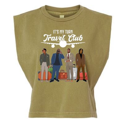 It's My Turn Travel Club Traveling Black African American Men Garment-Dyed Women's Muscle Tee