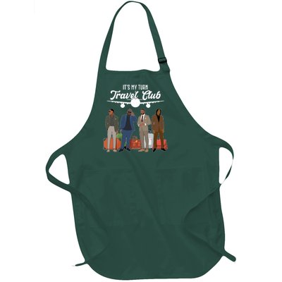 It's My Turn Travel Club Traveling Black African American Men Full-Length Apron With Pockets