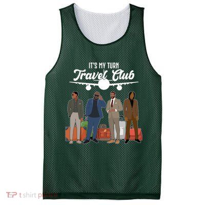 It's My Turn Travel Club Traveling Black African American Men Mesh Reversible Basketball Jersey Tank