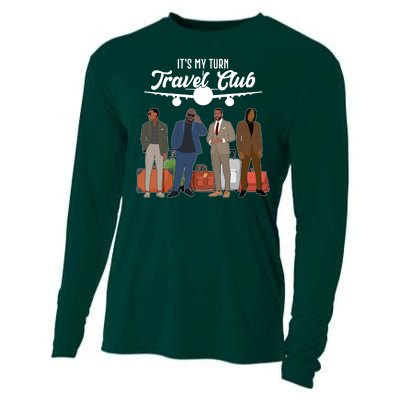 It's My Turn Travel Club Traveling Black African American Men Cooling Performance Long Sleeve Crew