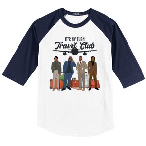 It's My Turn Travel Club Traveling Black African American Men Baseball Sleeve Shirt