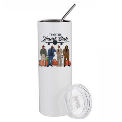 It's My Turn Travel Club Traveling Black African American Men Stainless Steel Tumbler