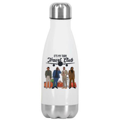 It's My Turn Travel Club Traveling Black African American Men Stainless Steel Insulated Water Bottle