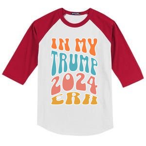 In My Trump 2024 Era Pro Trump Supporter Trump Gift Kids Colorblock Raglan Jersey