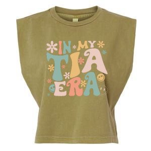 In My Tia Era Retro Groovy Funny Cool Aunt Auntie Club Garment-Dyed Women's Muscle Tee