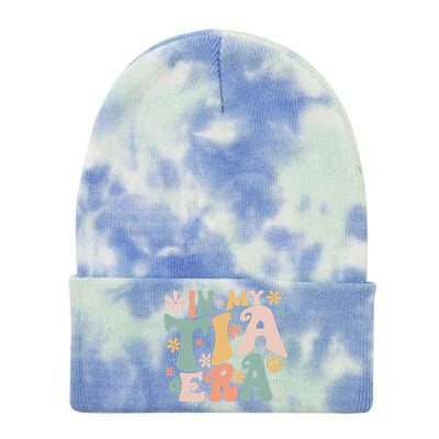 In My Tia Era Retro Groovy Funny Cool Aunt Auntie Club Tie Dye 12in Knit Beanie