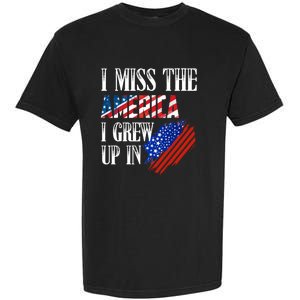 I Miss The America I Grew Up In Distress American Flag Cute Gift Garment-Dyed Heavyweight T-Shirt