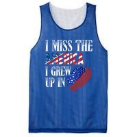 I Miss The America I Grew Up In Distress American Flag Cute Gift Mesh Reversible Basketball Jersey Tank