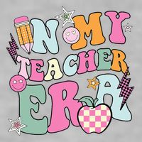 In My Teaching Era Best Teacher Appreciation Retro Groovy Ladies PosiCharge Tri-Blend Wicking Tank