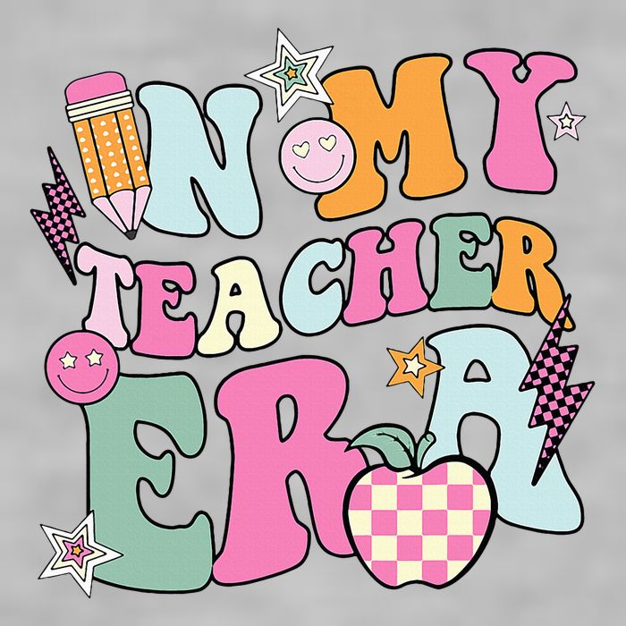 In My Teaching Era Best Teacher Appreciation Retro Groovy Ladies PosiCharge Tri-Blend Wicking Tank