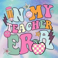 In My Teaching Era Best Teacher Appreciation Retro Groovy Legacy Tie Dye Trucker Hat