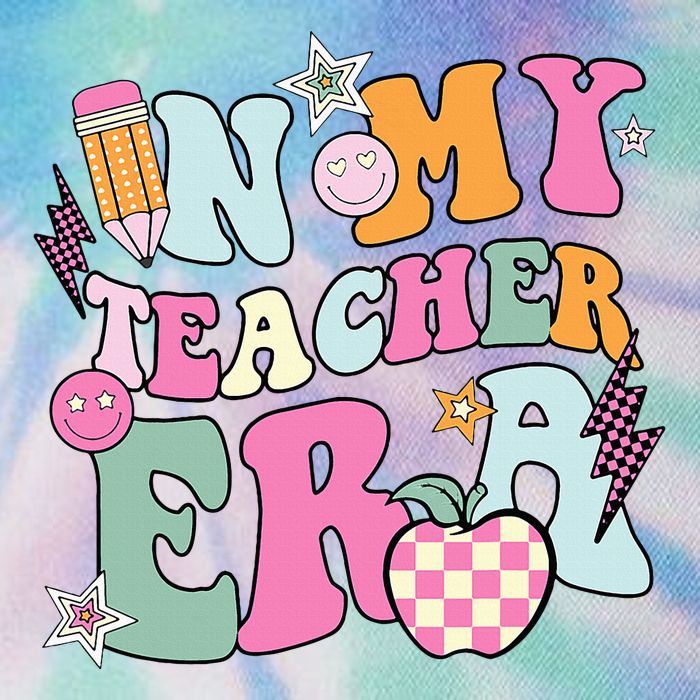 In My Teaching Era Best Teacher Appreciation Retro Groovy Legacy Tie Dye Trucker Hat