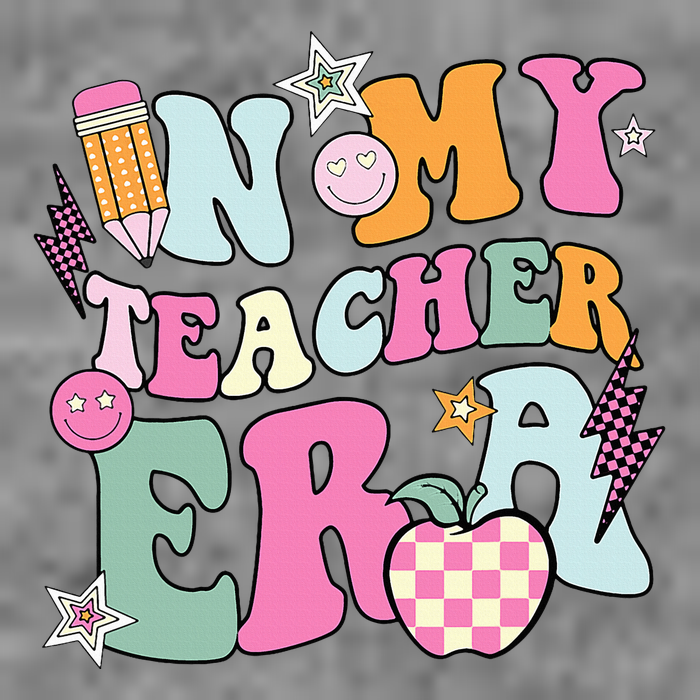 In My Teaching Era Best Teacher Appreciation Retro Groovy Tall Sweatshirt
