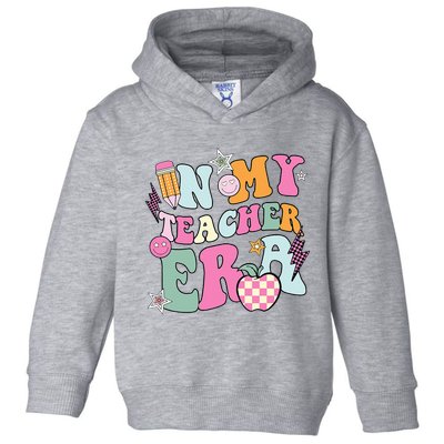 In My Teaching Era Best Teacher Appreciation Retro Groovy Toddler Hoodie
