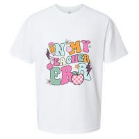In My Teaching Era Best Teacher Appreciation Retro Groovy Sueded Cloud Jersey T-Shirt
