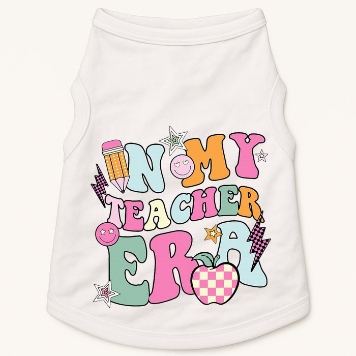 In My Teaching Era Best Teacher Appreciation Retro Groovy Doggie Tank