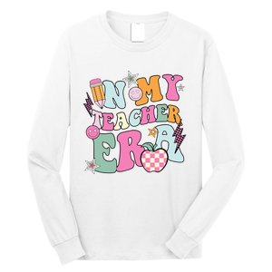 In My Teaching Era Best Teacher Appreciation Retro Groovy Long Sleeve Shirt