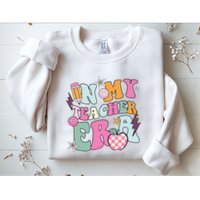 In My Teaching Era Best Teacher Appreciation Retro Groovy Sweatshirt