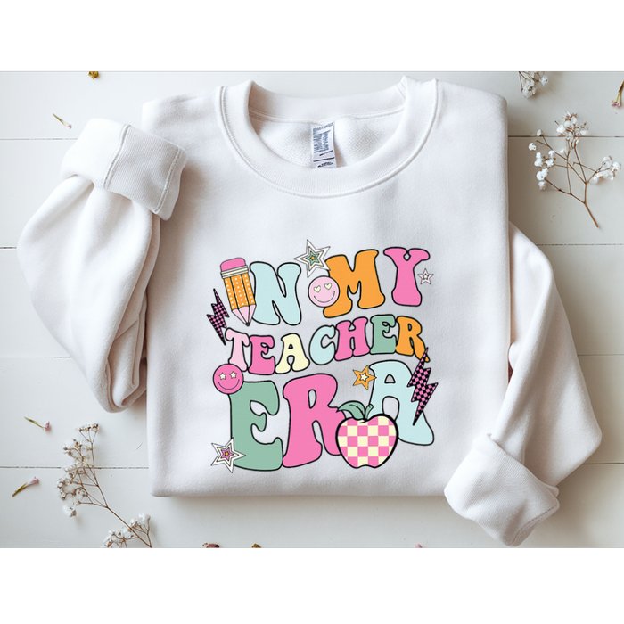 In My Teaching Era Best Teacher Appreciation Retro Groovy Sweatshirt