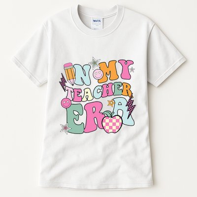 In My Teaching Era Best Teacher Appreciation Retro Groovy Tall T-Shirt