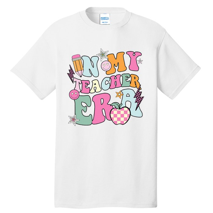 In My Teaching Era Best Teacher Appreciation Retro Groovy Tall T-Shirt