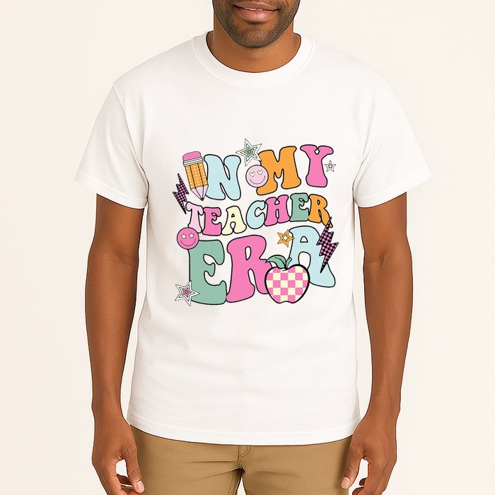 In My Teaching Era Best Teacher Appreciation Retro Groovy Tall T-Shirt