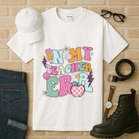 In My Teaching Era Best Teacher Appreciation Retro Groovy Tall T-Shirt