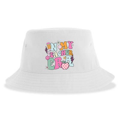 In My Teaching Era Best Teacher Appreciation Retro Groovy Sustainable Bucket Hat