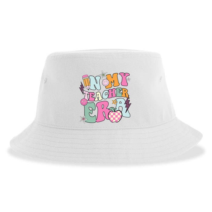 In My Teaching Era Best Teacher Appreciation Retro Groovy Sustainable Bucket Hat