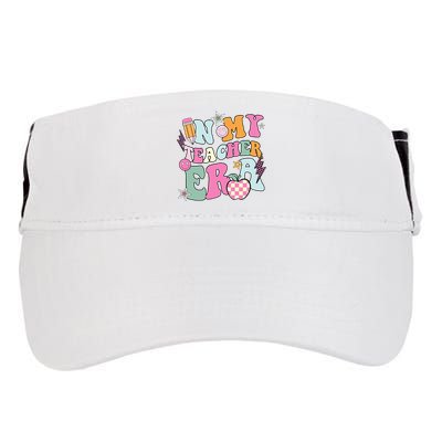 In My Teaching Era Best Teacher Appreciation Retro Groovy Adult Drive Performance Visor