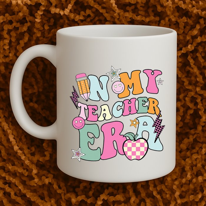 In My Teaching Era Best Teacher Appreciation Retro Groovy Mug