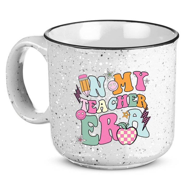 In My Teaching Era Best Teacher Appreciation Retro Groovy 15oz Campfire Ceramic Mug