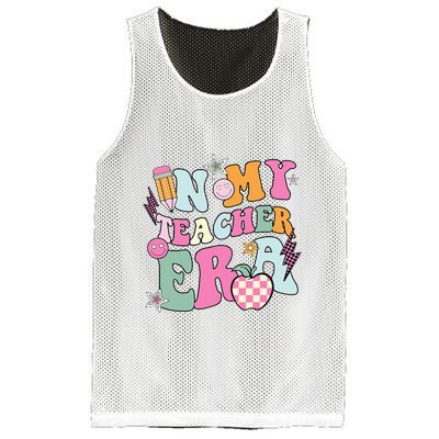 In My Teaching Era Best Teacher Appreciation Retro Groovy Mesh Reversible Basketball Jersey Tank